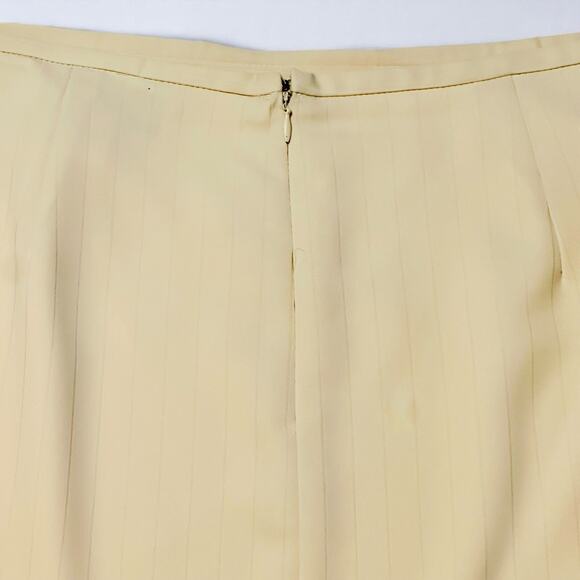 Vintage Jessica Ash New York Yellow Pinstripe Career Suit Skirt & Blazer Size 14 - Picture 10 of 13